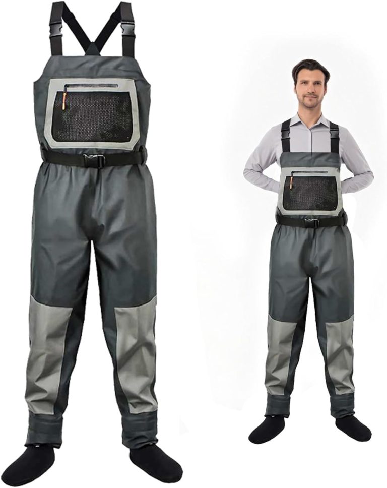 Fishing Waders for Men, Waterproof Chest Waders with Neoprene Stockingfoot Breathable Waders for Fly Fishing &Hunting