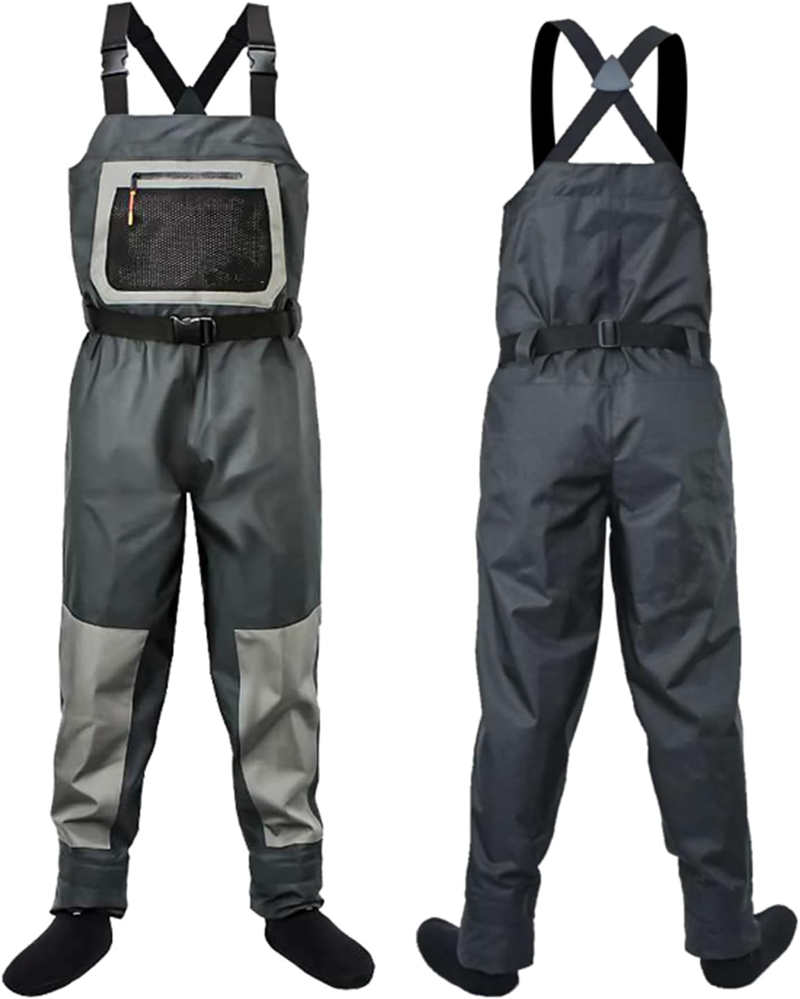 Fishing Waders for Men, Waterproof Chest Waders with Neoprene Stockingfoot Breathable Waders for Fly Fishing &Hunting