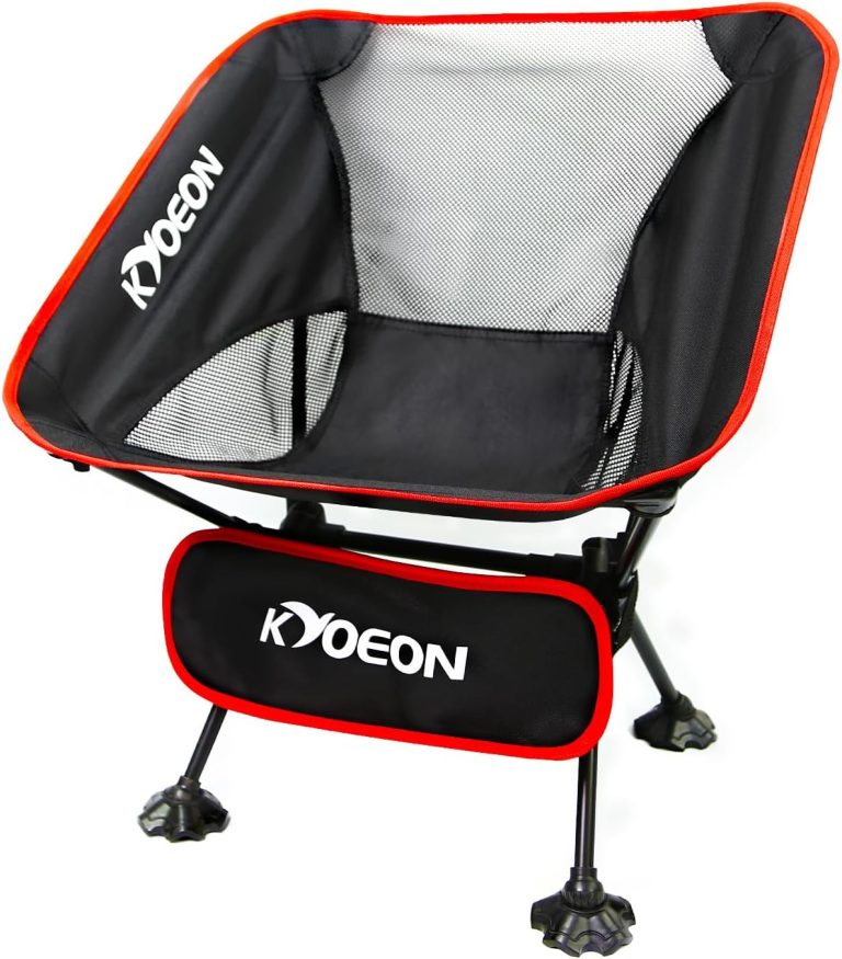 Portable Camping Chair, Ultralight Durable Foldable Chair for Outdoor Camp,Travel, Beach, Picnic, Garden, Sport Sturdy Frame, Comfortable Collapsible Lawn Chair, Supports 330Lbs